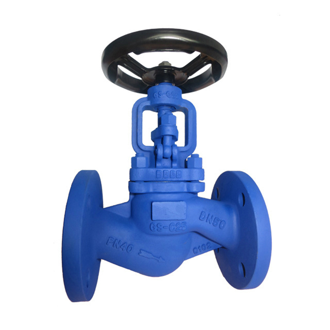 Carbon steel corrugated pipe globe valve