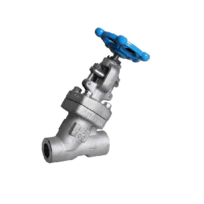 Socket welding/NPT thread/Y-shaped forged steel globe valve